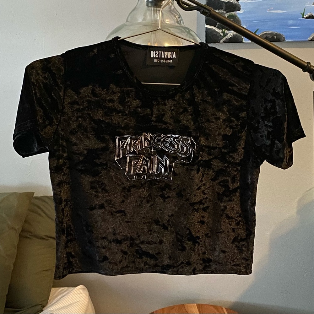 Disturbia Princess of Pain Baby Tee EUC UK12 US8